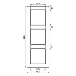 Jung Rahmen 3fach AS 500, mit Schriftfeld, Duroplast, Alpinweiß... JUNGE-AS583NAWW 4011377310452 (Abb. 1)