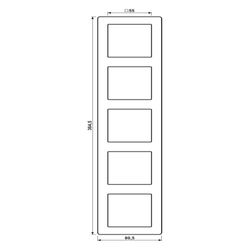 Jung Rahmen AS 500 AS585WW, 5fach, Duroplast, Alpinweiß... JUNGE-AS585WW 4011377309852 (Abb. 1)
