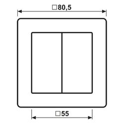 Jung Wippe AS 590-5WW, 80,5x80,5mm, Duroplast, Alpinweiß... JUNGE-AS590-5WW 4011377299054 (Abb. 1)