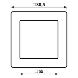 Jung Wippe AS 590 WW, 80,5x80,5x15mm, Duroplast, Alpinweiß... JUNGE-AS590WW 4011377296657 (Abb. 1)