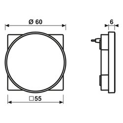 Jung Abdeckung für kabelloses Laden, Serie A, WC MAG SWM, 60x60x16mm, Thermoplast lack... JUNGE-AWCMAGSWM 4011377362895 (Abb. 1)