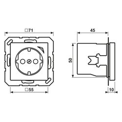 Jung HOME Schutzkontakt-Steckdose, BTA1521SWW, 16A, Thermoplast, Alpinweiß... JUNGE-BTA1521SWW 4011377211711 (Abb. 1)