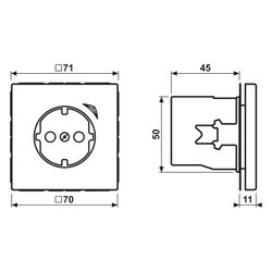 Jung Schutzkontakt-Steckdose HOME LS BTLS1521SWW, 16A 250V, Thermoplast, Alpinweiß... JUNGE-BTLS1521SWW 4011377211926 (Abb. 1)