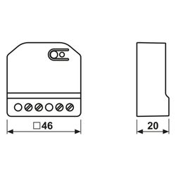 JUNG HOME Puck Binäreingang 2fach, 230 V, Unterputz, 46x46x20mm... JUNGE-BTPB2U 4011377360068 (Abb. 1)