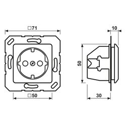 Jung Schutzkontakt-Steckdose CD5120BFWW, 16A 250V, Thermoplast, Alpinweiß... JUNGE-CD5120BFWW 4011377095571 (Abb. 1)