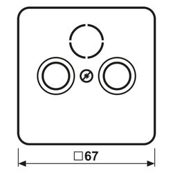 Jung Abdeckung CD 561 SAT, 67x67mm, Thermoplast, Alpinweiß... JUNGE-CD561SATWW 4011377470606 (Abb. 1)