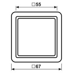 Jung Zwischenrahmen CD561Z5WW, 70,5x70,5mm, Thermoplast, Alpinweiß... JUNGE-CD561Z5WW 4011377114159 (Abb. 1)