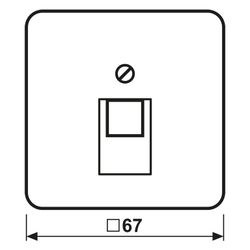 Jung Abdeckung für IAE/UAE-Anschlussdosen CD 569-1 UA WW, 67x67mm, Thermoplast, Alpi... JUNGE-CD569-1UAWW 4011377681309 (Abb. 1)