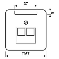 Jung Abdeckung für IAE/UAE-Anschlussdosen CD 569-2 NAUA WW, 2x8-polig, mit Schrift... JUNGE-CD569-2NAUAWW 4011377684300 (Abb. 1)