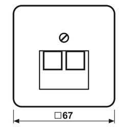 Jung Abdeckung für IAE/UAE-Anschlussdosen CD 569-2UA, 2x8-polig, Thermoplast, Weiß... JUNGE-569-2UA 4011377682405 (Abb. 1)
