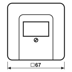 Jung Abdeckung für TAE-Anschlussdosen, Serie CD 569T, 1fach, Thermoplast, Weiß, 67x67mm... JUNGE-569T 4011377284401 (Abb. 1)