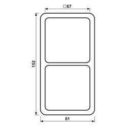 Jung Abdeckrahmen CD 500, 2fach, Duroplast, lichtgrau... JUNGE-CD582LG 4011377581203 (Abb. 1)