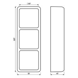 Jung Aufputz-Kappe CD 500, 3fach, Duroplast, Alpinweiß... JUNGE-CD583AWW 4011377687301 (Abb. 1)