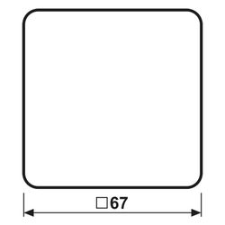 Jung Wippe CD 590, 67x67mm, Duroplast, Braun... JUNGE-CD590BR 4011377060708 (Abb. 1)