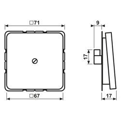 Jung Leitungsauslass CD 590 A WW, 67x67mm, Duroplast, Alpinweiß... JUNGE-CD590AWW 4011377088559 (Abb. 1)