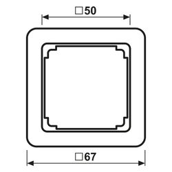 Jung Zwischenrahmen CD 590 Z WW, 50x50mm, Thermoplast, Alpinweiß... JUNGE-CD590ZWW 4011377070608 (Abb. 1)
