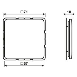 Jung Blind-Abdeckung Serie CD 594-0, 67x67x10mm, Thermoplast, Weiß... JUNGE-594-0 4011377300309 (Abb. 1)