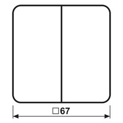 Jung Jalousiewippe CD 595 P PT, 67x67mm, Aluminium eloxiert, Platin... JUNGE-CD595PPT 4011377078406 (Abb. 1)