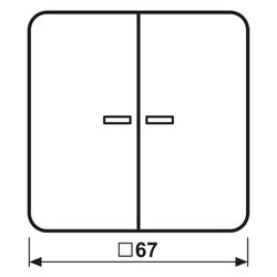 Jung Wippe CD 595 KO 5 WW, 67x67mm, Duroplast, Alpinweiß... JUNGE-CD595KO5WW 4011377213555 (Abb. 1)