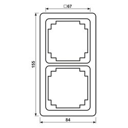Jung Rahmen CD PLUS 2fach, 84x155mm, Duroplast, Alpinweiß... JUNGE-CDP582WW 4011377875807 (Abb. 1)