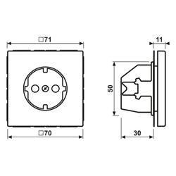 Jung Schutzkontakt-Steckdose LS LS1520KIWWM, 16A 250V, Duroplast lackiert, Schneewei... JUNGE-LS1520KIWWM 4011377186361 (Abb. 1)