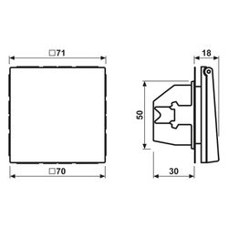 Jung Schutzkontakt-Steckdose LS AL1520KLAN, 16A 250V, Aluminium, Anthrazit... JUNGE-AL1520KLAN 4011377064096 (Abb. 1)