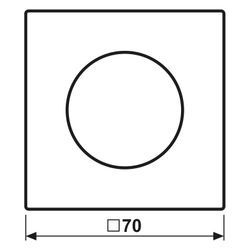 Jung Abdeckung mit Drehknopf LS1740WWM, 70x70mm, Duroplast, Schneeweiß matt... JUNGE-LS1740WWM 4011377203136 (Abb. 1)