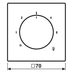 Jung Abdeckung für Thermostat LS LS1749BFWW, 70x70mm, Thermoplast, Alpinweiß... JUNGE-LS1749BFWW 4011377195349 (Abb. 1)