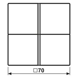 Jung Tastensatz LS F40, 70x70mm, Thermoplast, Alpinweiß... JUNGE-LS404TSAWW 4011377044227 (Abb. 1)