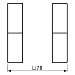 Jung Tastensatz, Serie LS, F50, 70x70mm, Thermoplast, Alpinweiß... JUNGE-LS502TSAWW 4011377109957 (Abb. 1)