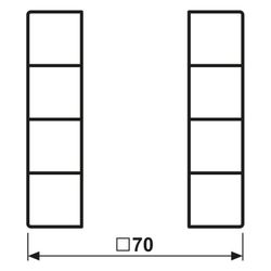 Jung Tastensatz LS 504TSAWW, 4fach, Thermoplast, Alpinweiß... JUNGE-LS504TSAWW 4011377110779 (Abb. 1)