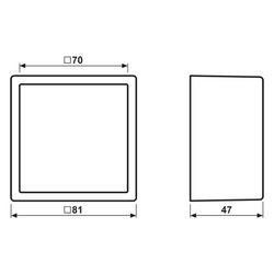 Jung Aufputz-Kappe LS CUBE LS581AWW quadratisch, 81x81x47mm, Duroplast, Alpinweiß... JUNGE-LS581AWW 4011377048645 (Abb. 1)