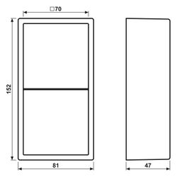 Jung Aufputz-Kappe LS CUBE 2fach, 152x81x47mm, Duroplast, Schwarz... JUNGE-LS582ASW 4011377048720 (Abb. 1)