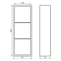 Jung Aufputz-Kappe LS CUBE 3fach, 223x81x47mm, Duroplast, Alpinweiß... JUNGE-LS583AWW 4011377048775 (Abb. 1)