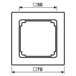 Jung Zwischenrahmen LS 990, 50x50mm, Thermoplast, Alpinweiß... JUNGE-LS961ZWW 4011377105706 (Abb. 1)