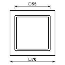Jung Zwischenrahmen LS 961 Z5 WW, 70,5x70,5x7,9mm, Thermoplast, Alpinweiß... JUNGE-LS961Z5WW 4011377985018 (Abb. 1)