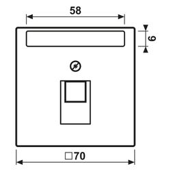 Jung Abdeckung für IAE/UAE-Anschlussdosen Serie LS, 1x8-polig, mit Beschriftungsfe... JUNGE-LS969-1NAUAWW 4011377898905 (Abb. 1)