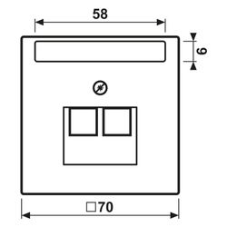 Jung Abdeckung für IAE/UAE-Anschlussdosen Serie LS, 2x8-polig, mit Beschriftungsfe... JUNGE-LS969-2NAUAWW 4011377899308 (Abb. 1)