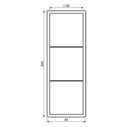 Jung Abdeckrahmen LS 990, 3fach, Duroplast lackiert, graphitschwarz matt... JUNGE-LS983SWM 4011377186811 (Abb. 1)