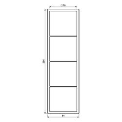 Jung Abdeckrahmen LS 990, 4fach, Duroplast, lichtgrau... JUNGE-LS984LG 4011377946309 (Abb. 1)