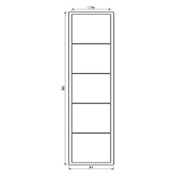 Jung Abdeckrahmen LS 990, 5fach, Duroplast, Alpinweiß... JUNGE-LS985WW 4011377121805 (Abb. 1)