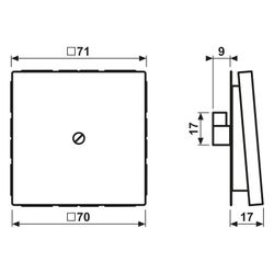 Jung Leitungsauslass LS 990, 70x70mm, Duroplast, Alpinweiß... JUNGE-LS990AWW 4011377091252 (Abb. 1)