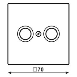 Jung Abdeckung für Antennendosen LS, 70x70mm, Thermoplast, Alpinweiß... JUNGE-LS990TVWW 4011377136908 (Abb. 1)