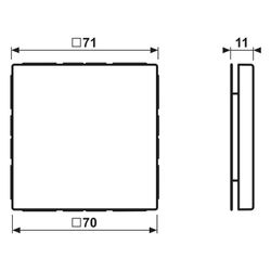 Jung Blindabdeckung LS 994 B, 70x70mm, Thermoplast, Weiß, 1 Stück... JUNGE-LS994B 4011377081154 (Abb. 1)