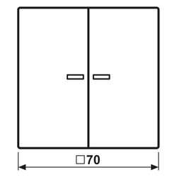 Jung Wippe LS 995 KO5 WW, 70x70mm, Duroplast, Alpinweiß... JUNGE-LS995KO5WW 4011377219755 (Abb. 1)
