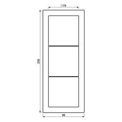 Jung Rahmen 3fach LS-DESIGN LSD983WW, 96x238mm, Duroplast, Alpinweiß... JUNGE-LSD983WW 4011377030718 (Abb. 1)