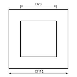 Jung Glasrahmen LS PLUS, 115x115x11mm, Glas, Mattweiß... JUNGE-LSP981GLAS 4011377222953 (Abb. 1)