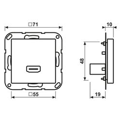 Jung Multimedia-Anschluss HDMI AS/A MAA1112WW, 25mm Einbautiefe, Thermoplast, Alpinwei... JUNGE-MAA1112WW 4011377070714 (Abb. 1)