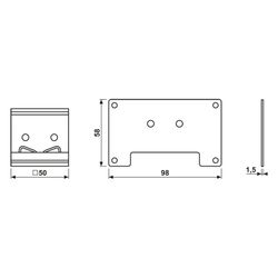 Jung Montageset, Hutschiene TH35, gerade... JUNGE-SV-SERVER2-MS 4011377322561 (Abb. 1)