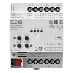 Jung KNX LED-Universal-Dimmaktor 390041SR, 4fach, REG, 4 TE, Secure... JUNGE-390041SR 4011377179103 (Abb. 1)